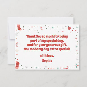 Vilken roligt julklapp födelsedag tack kort