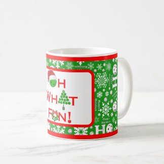 Vilken Roligt Julpickleball-Grönt Ho Ho Ho Kaffemugg