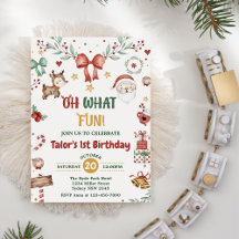 Vilken Roligt! Jultomten 1:a födelsedagen Party