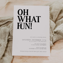 Vilken Roligt! Modern och minimalistisk jul Party Inbjudningar