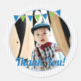 Vilken Roligt ska vara en blå Grönt Tack? Runt Klistermärke