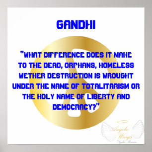 "Vilken skillnad gör det?" Gandhi-Cust. Poster