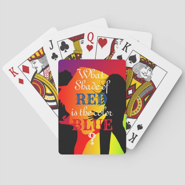 Vilken skugga av Red är Blue? Casinokort (Baksidan)