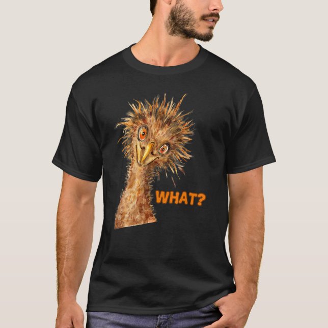 Vilken Struts    Fräck Fågel T Shirt (Framsida)