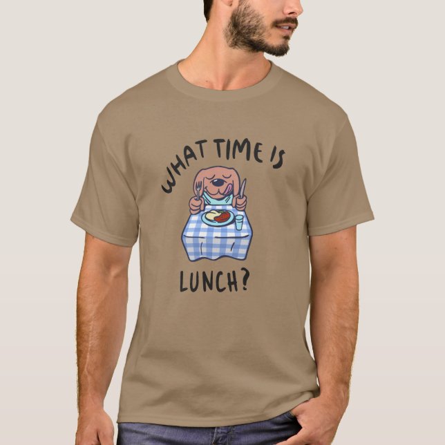 Vilken tid är lunchen t shirt (Framsida)