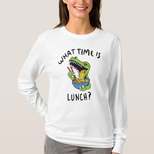 Vilken tid är lunchen t shirt (Framsida)