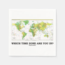 Vilken tid Zon är du i? Världskarta