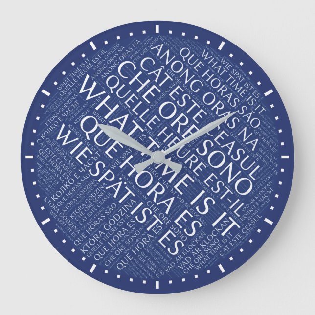 VILKEN TIME ÄR DET (linguaphiles) Stor Klocka (Framsida)