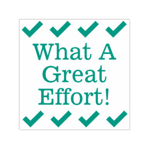 "Vilken Underbar ansträngning!" Instruktör Rubber  Självfärgande Stämpel