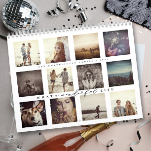 Vilken Underbar Liv Modern 12 Foto Collage Kalender