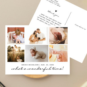 Vilken underbar tid Foto Collage Ny Bebis Helg Vykort