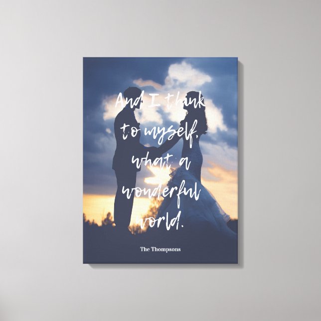 Vilken underbar värld Foto Canvastryck (Framsida)