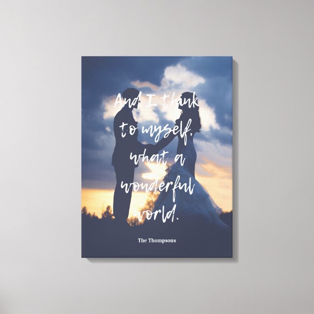Vilken underbar värld Foto Canvastryck (Framsida)