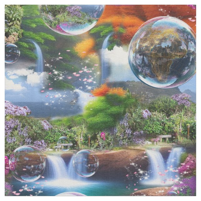 Vilken underbar värld jag lever i tyg (Närbild)