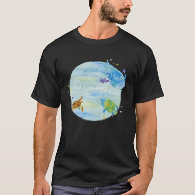 Vilken underbar värld t shirt (Framsida)