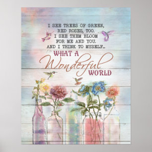 Vilken underbar World Hummingbird Poster