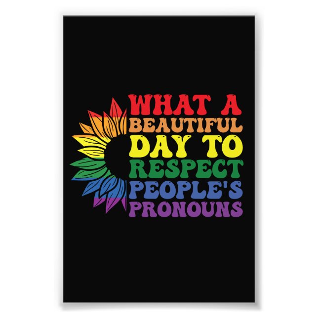 Vilken vacker dag att respektera andra människors fototryck (Framsidan)