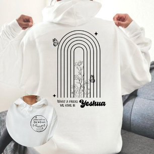 Vilken vän i Yeshua Black Girly Christian T Shirt
