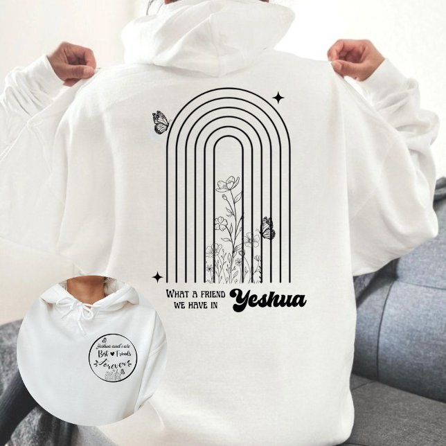 Vilken vän i Yeshua Black Girly Christian T Shirt (Skapare uppladdad)
