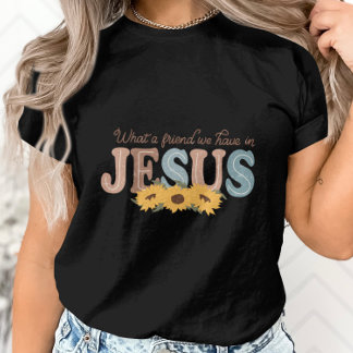 Vilken vän vi har i Jesus-solrosgrafik T Shirt