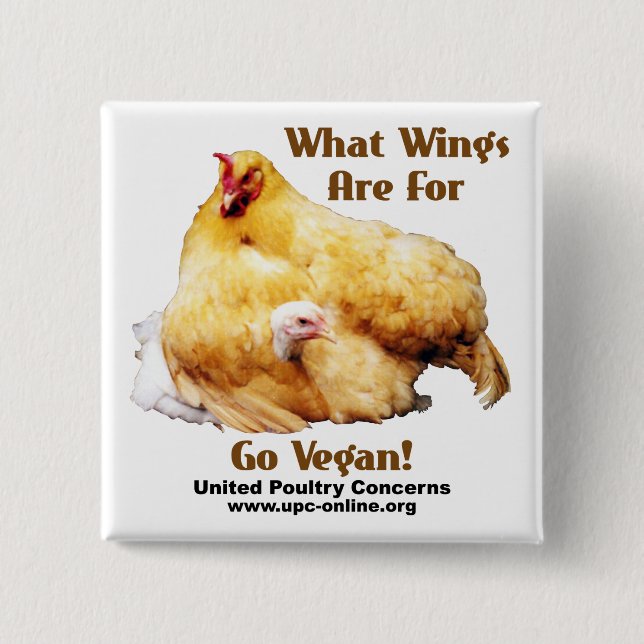 Vilken vingar var för - går veganen knapp (Framsida)