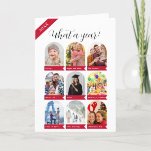 Vilket år, 9-fotosamlingskort för Helgdag Helgkort