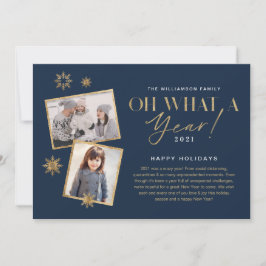 Vilket år! År i granskningsfotot för Guld och mari Julkort