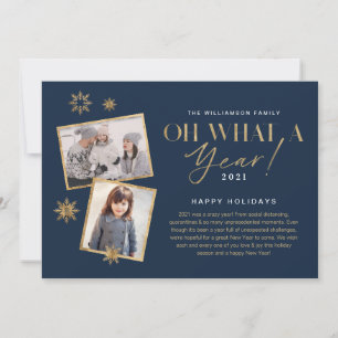 Vilket år! År i granskningsfotot för Guld och mari Julkort