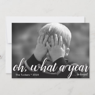 Vilket år (glöm inte!) Silver Gott nytt år Julkort