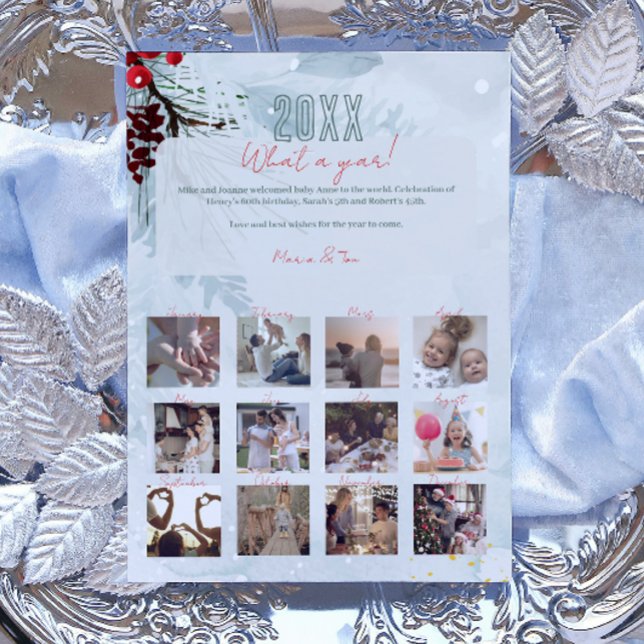 Vilket år i recensionen av 12-familjens fotosamlin julkort (Skapare uppladdad)