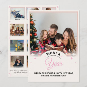 Vilket år i recensionen av multifoto Modern jul Kort