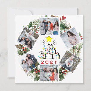 Vilket år Karantänn Julgran 6 PHOTO Julkort