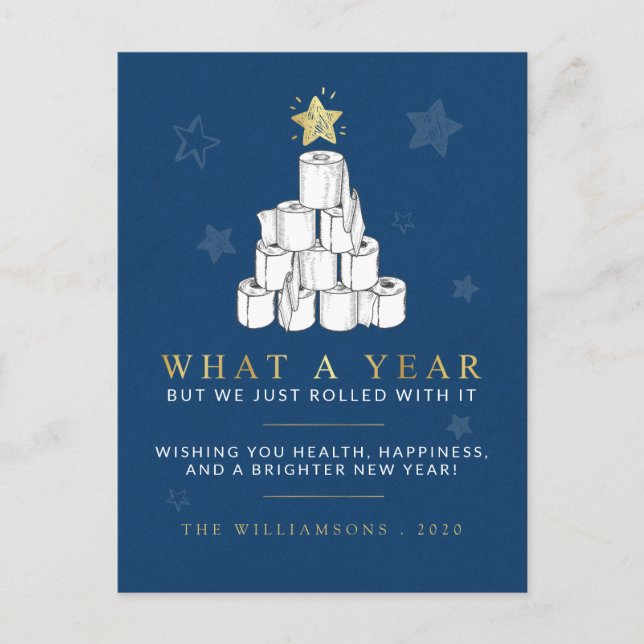 Vilket år Pappra julen i Träd Helg Vykort (Framsida)