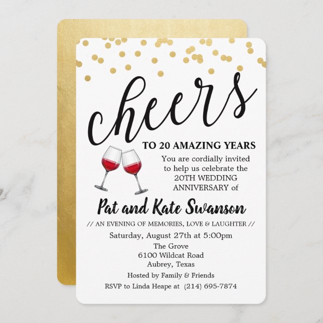 VILKET ÅR SOM HELST - Wine årsfirande inbjudan (Fram/baksida)