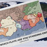 Vilket bord står du på? (Plate Tectonics) Pussel<br><div class="desc">Ingen behöver vara geolog eller seismolog för att njuta av den här plattektoniska designen som har jordens tallrikar,  tillsammans med frågan "Vilken plats står du på?" Utbildningsinställning,  geologisk inställning för alla som står på jorden!</div>