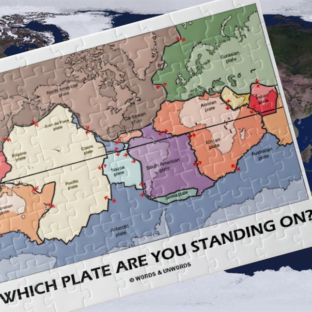 Vilket bord står du på? (Plate Tectonics) Pussel (Plate tectonics attitude is found on this query jigsaw puzzle featuring the world's tectonic plates!)