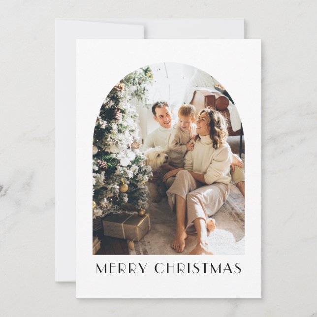 Vilket ettårigt modernt 12-fotopatkort julkort (Framsida)