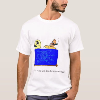 vilket kom först hönan eller ägget tee shirt