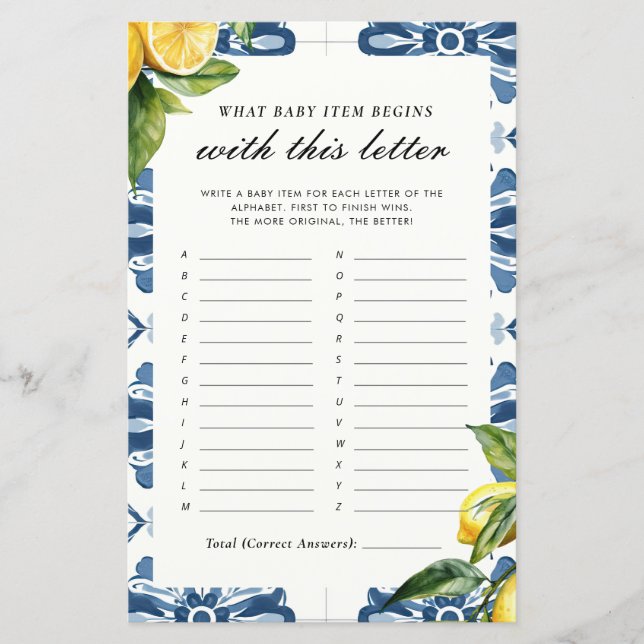 Vilket objekt börjar med det här Brev-positionerin (Framsida)