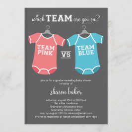 Vilket team? Gender Visa babyskor Inbjudningar
