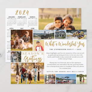 Vilket underbart år 11-foto 2024-kalender julkort