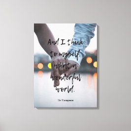 Vilket underbart världsfoto canvastryck