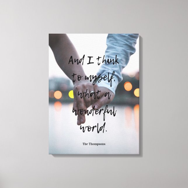 Vilket underbart världsfoto canvastryck (Framsida)