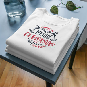 Vill att du ska använda God jul Retro-typografi T Shirt