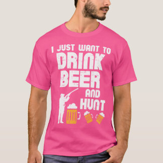 Vill bara hunt Funny Hjort Hunting Pappa Gr T Shirt