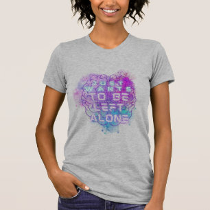 Vill bara Lämnas Ensam Autistiskt Pride T-Shirt