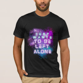 Vill bara Lämnas Ensam Autistiskt Pride T-Shirt