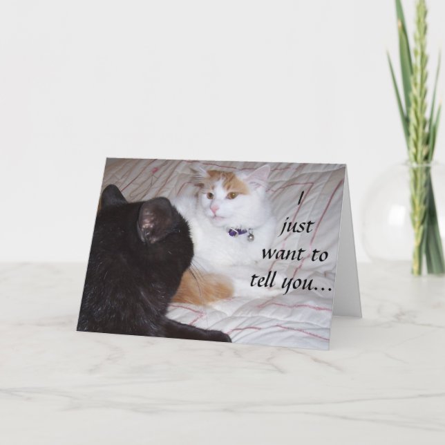 Vill bara tala om att jag älskar dig kort (Framsida)