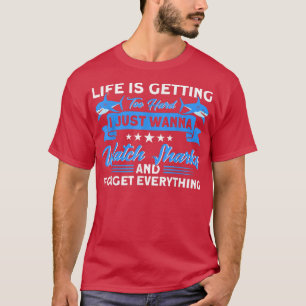 Vill bara titta på hajar t shirt