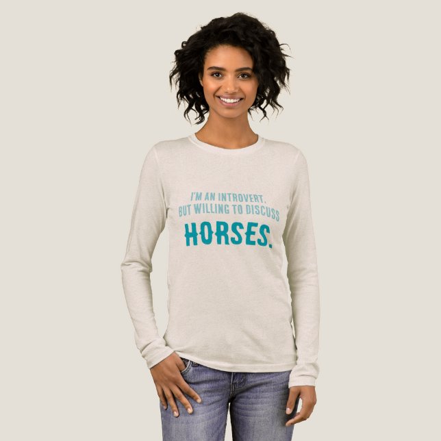 Vill diskutera HORSES T Shirt (Hel framsida)